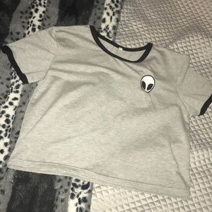 Alien Crop Top Size L (fits small)